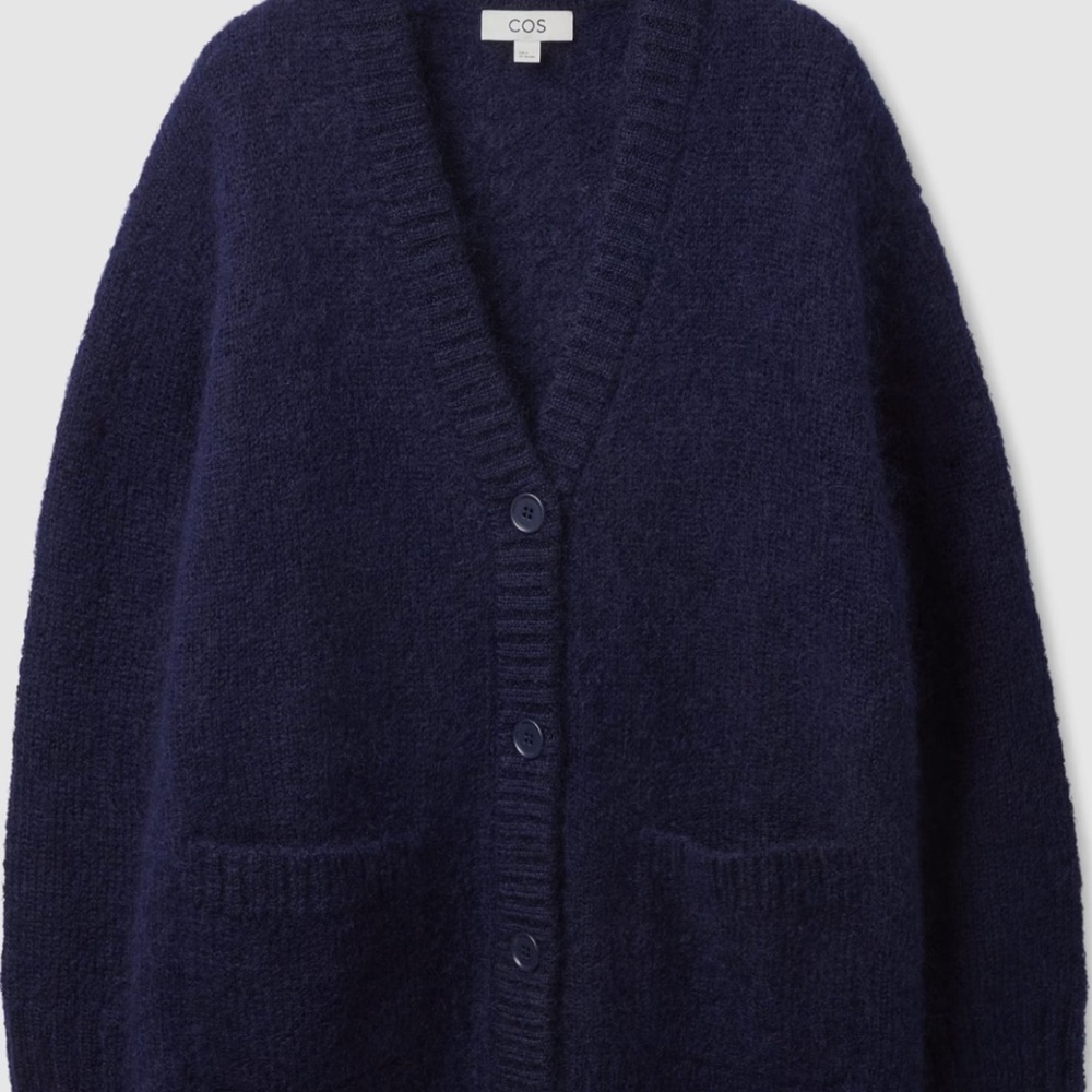 COS Navy Women's Cardigan Sweater Oversized